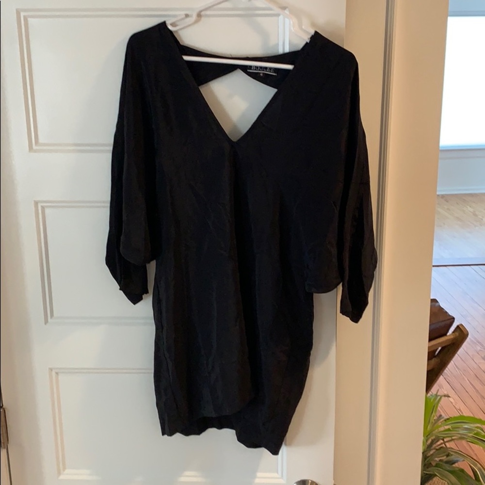 Boulee Black Silk Mini Dress